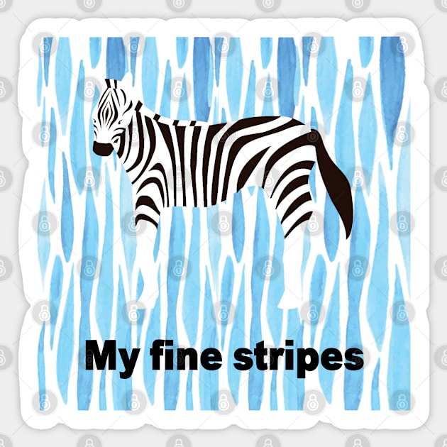 fine stripes,zebra Sticker by zzzozzo